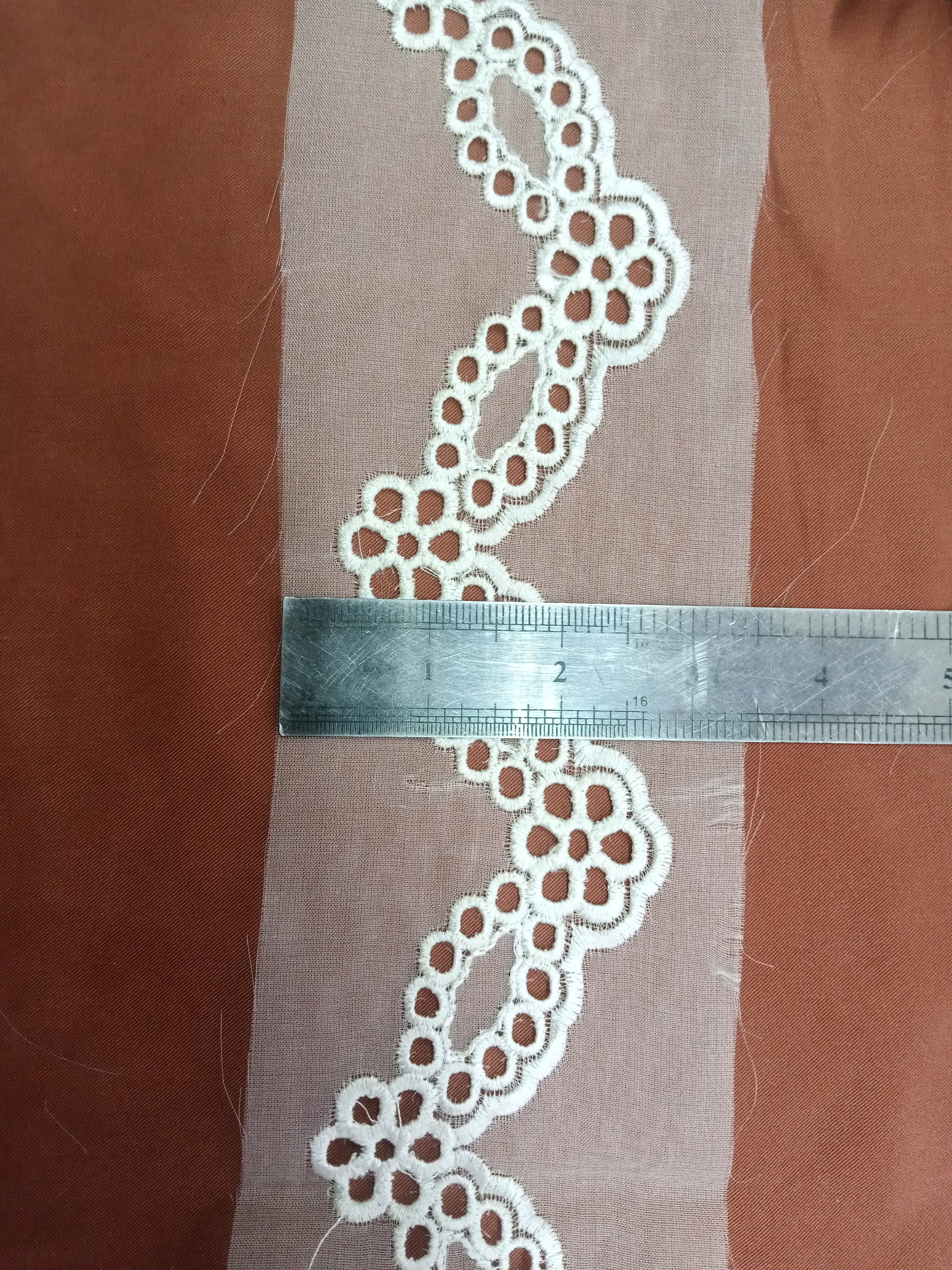 BD00401 - Pure Organza Cutwork Border